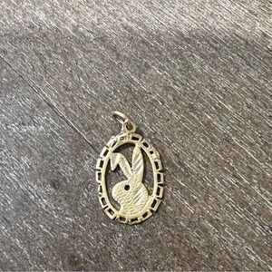 14K playboy bunny charm